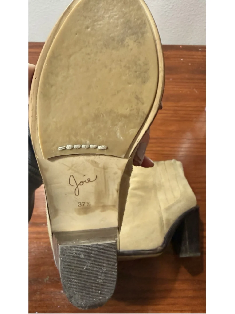 Women's Joie Close Suede Ankle Booties Tan Size 37 1/2